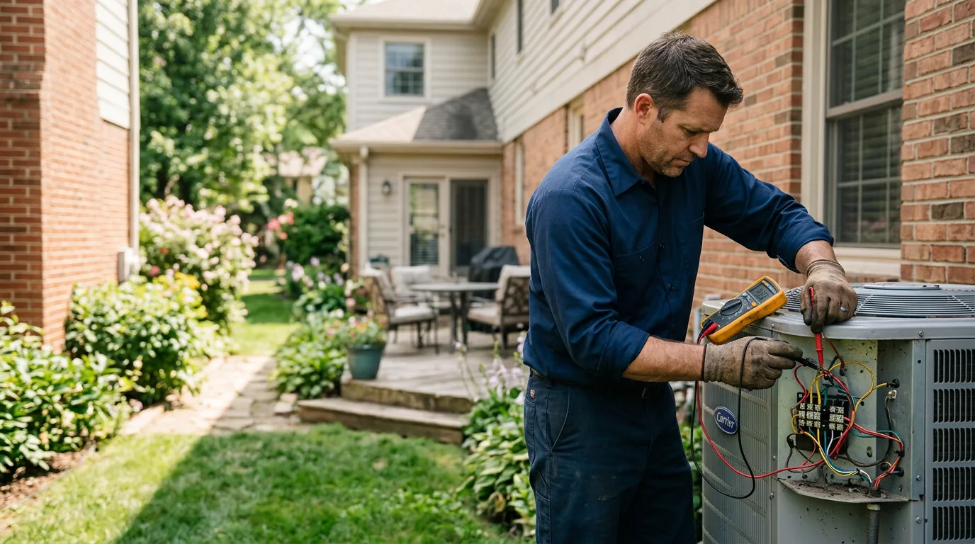 HVAC technician working near Lindsay, TX